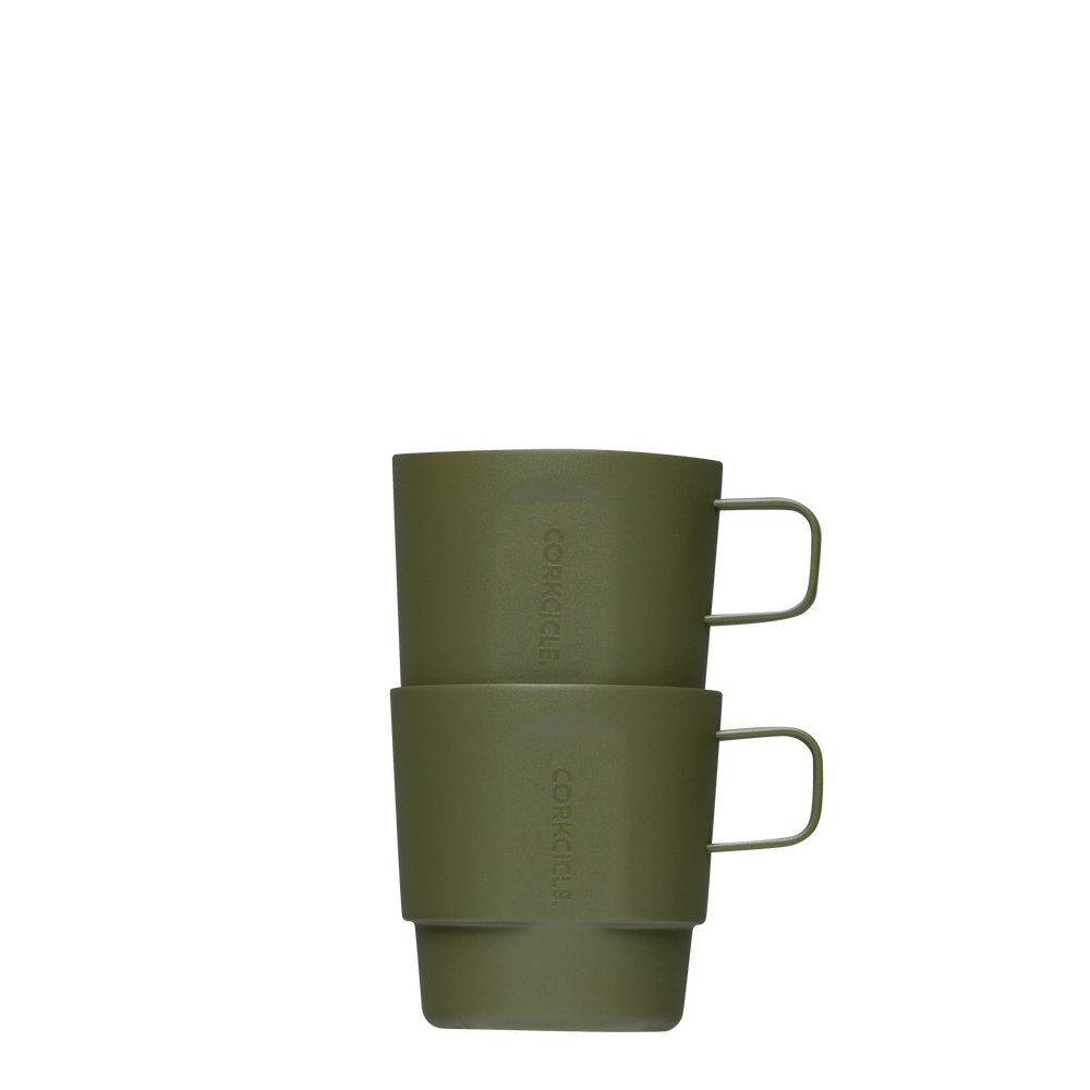 Cafe Stacker Set (2) - Easy Clean Carry - 6oz / Olive