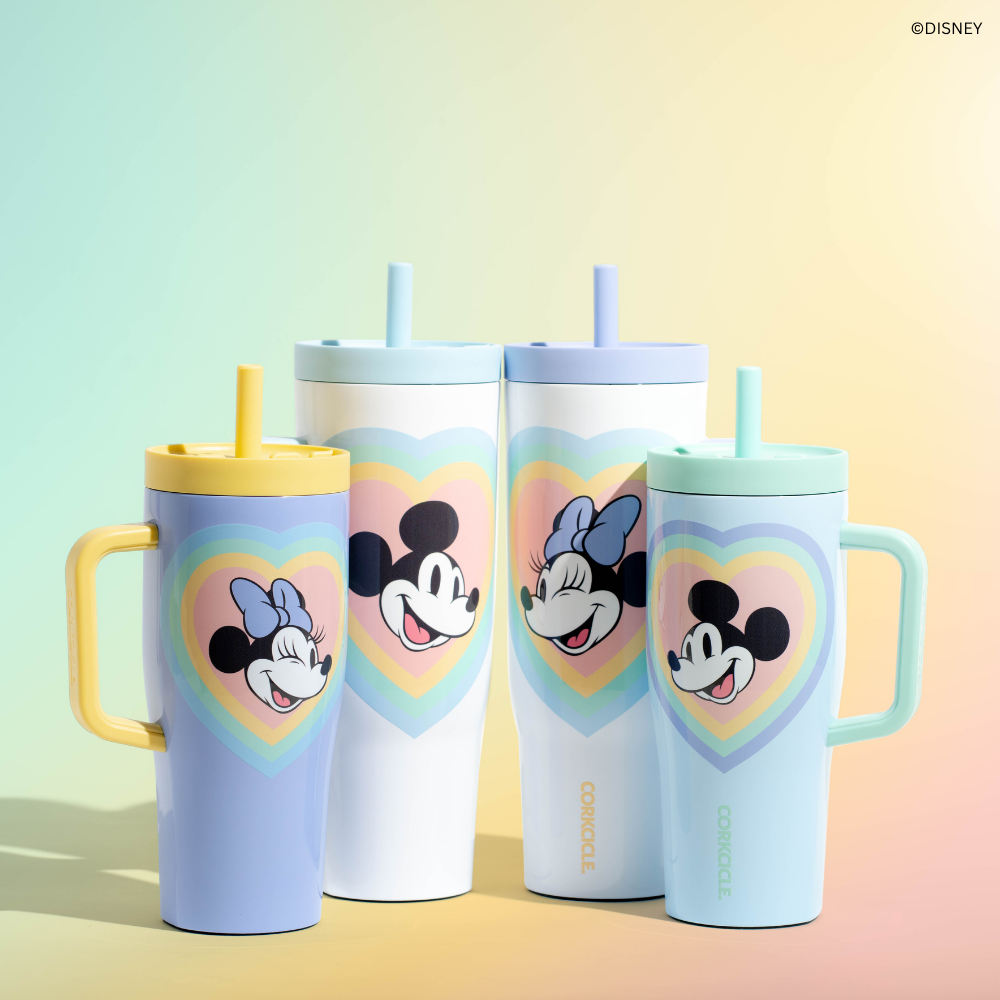 Mickey & Minnie Mouse Retro Rainbow Leakproof Cruiser - Easy Travel Set Style